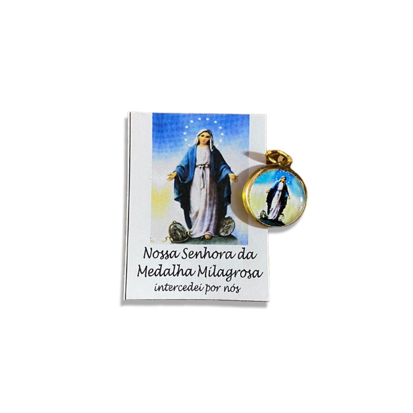 MEDALHA DUPLA FACE NOSSA SENHORA DAS GRAÇAS (12 UNIDADES)