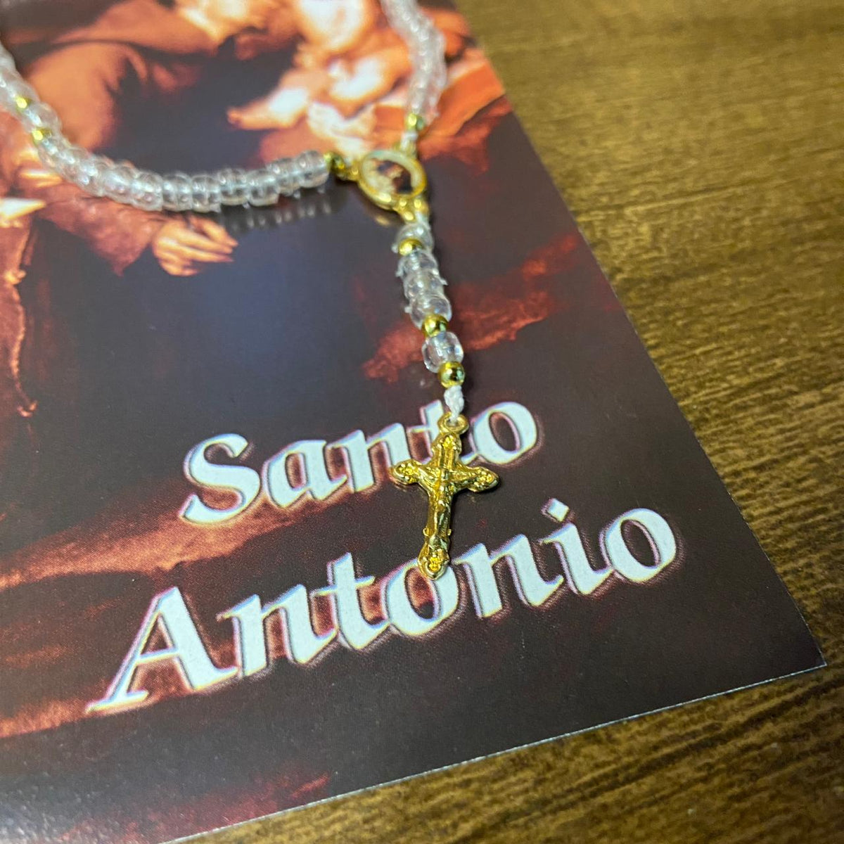TERÇO MIÇANGA SANTO ANTÔNIO 4MM MOD 2  (1UNIDADE)