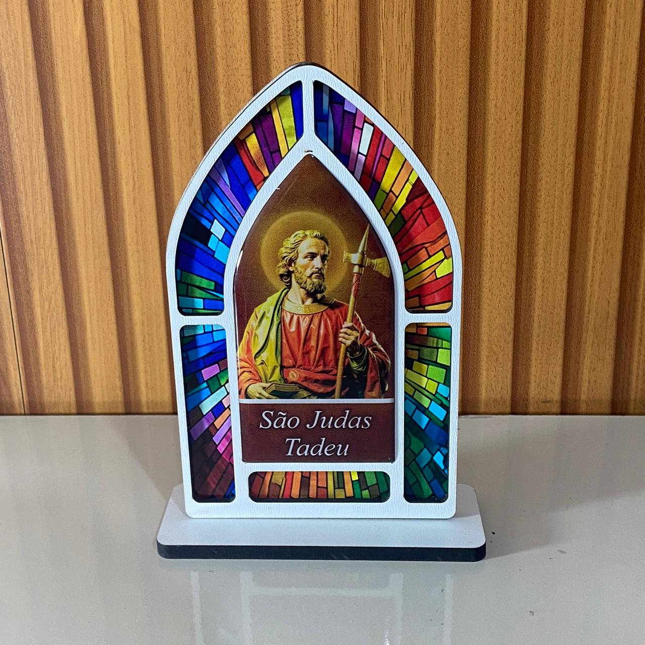 CAPELA MDF VITRAL SÃO JUDAS TADEU 18CM (1 UNIDADE)