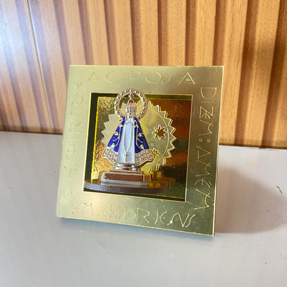 ADORNO DE MESA MDF NICHO NOSSA SENHORA APARECIDA 10CM (1 UNIDADE)