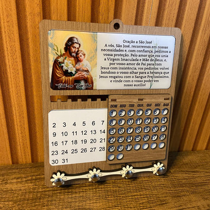 CALENDÁRIO INFINITO SÃO JOSÉ 18,5X15,5CM (1 UNIDADE)