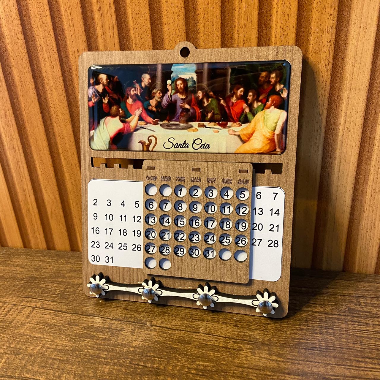 CALENDÁRIO INFINITO SANTA CEIA 18,5X15,5CM (1 UNIDADE)