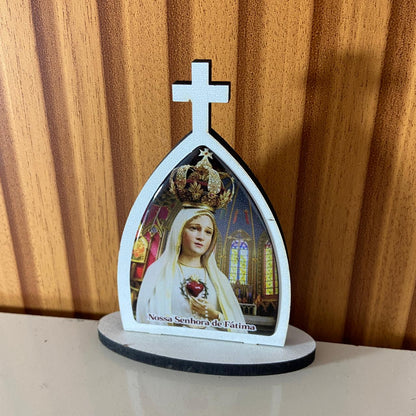 CAPELA MDF DESMONTÁVEL NOSSA SENHORA DE FÁTIMA 11CM (1 UNIDADE)