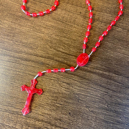 TERÇO ACRÍLICO P VERMELHO (12 UNIDADES)