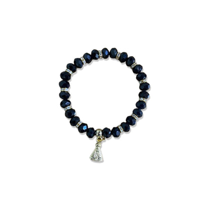 PULSEIRA CRISTAL PRETO NOSSA SENHORA APARECIDA  (06 UNIDADES)