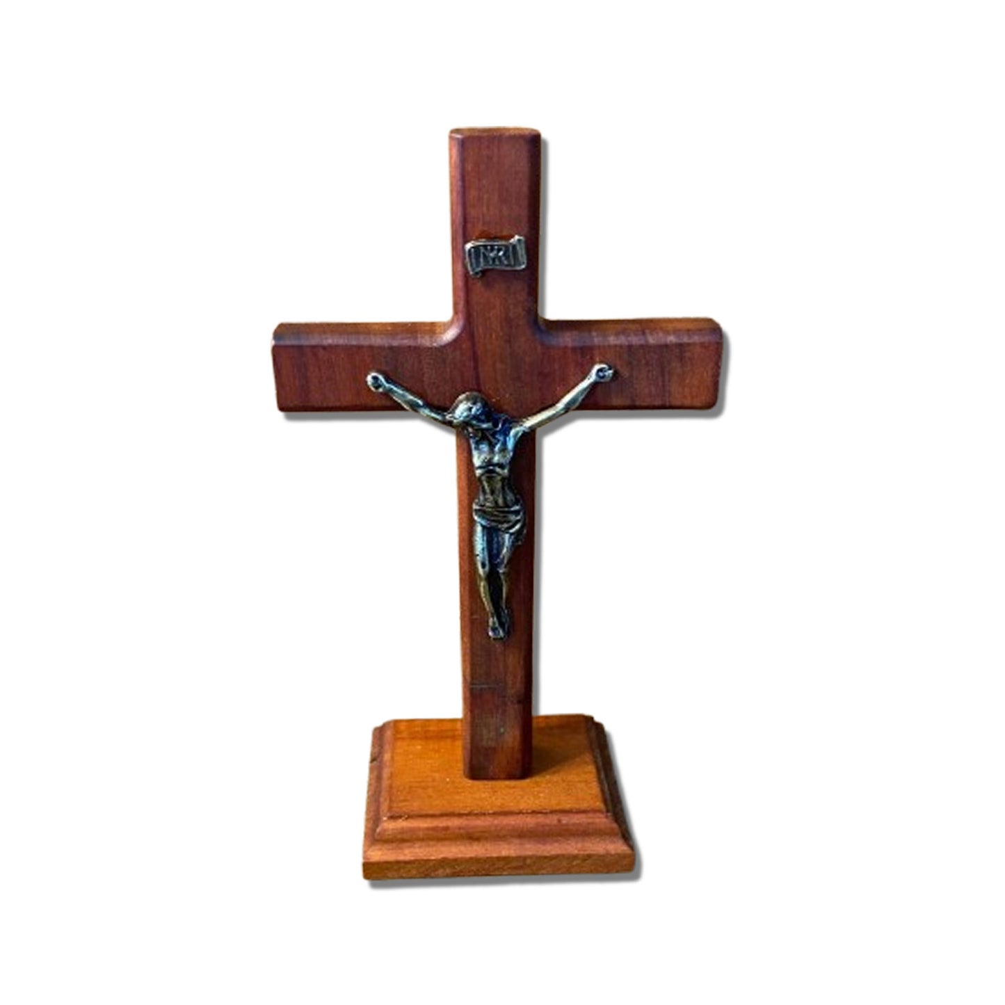 CRUCIFIXO MADEIRA DE MESA 20,5CM (1 UNIDADE)