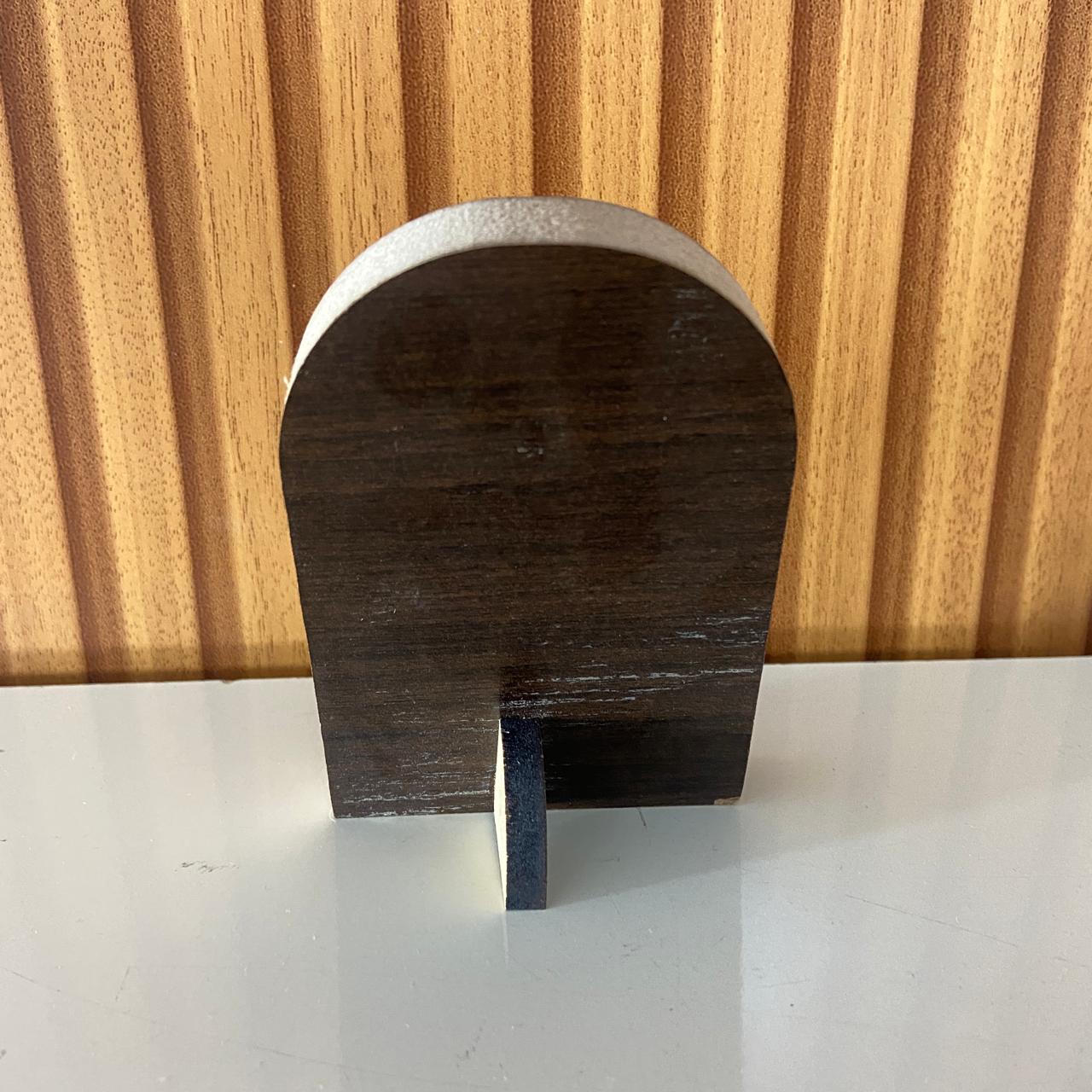 ADORNO DE MESA MDF TABACO NOSSA SENHORA APARECIDA ESPELHADO 9,8CM (1 UNIDADE)