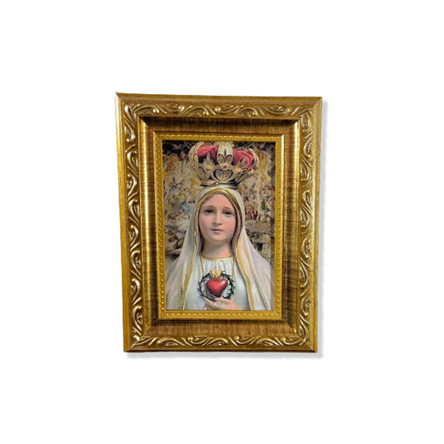 QUADRO COM MOLDURA RESINADO NOSSA SENHORA DE FÁTIMA 20,5X15,5 (1 UNIDADE)