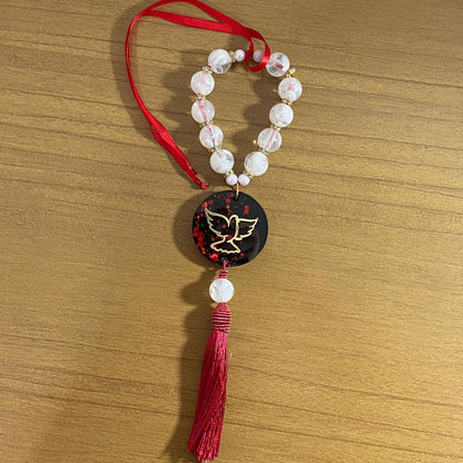 DEZENA PÉROLA DIVINO ESPÍRITO SANTO RESINADO 15MM (1 UNIDADE)