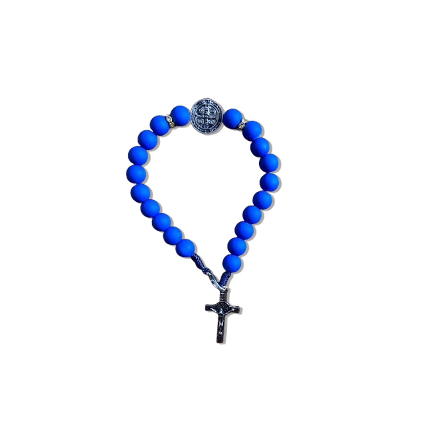 PULSEIRA AZUL MEDALHA SÃO BENTO  (6 UNIDADES)
