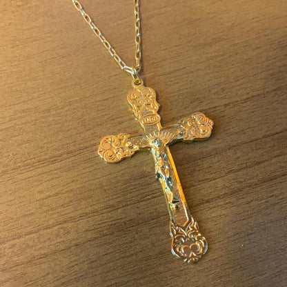 CORRENTE DOURADA COM CRUCIFIXO MOD2 ( 1 UNIDADE)