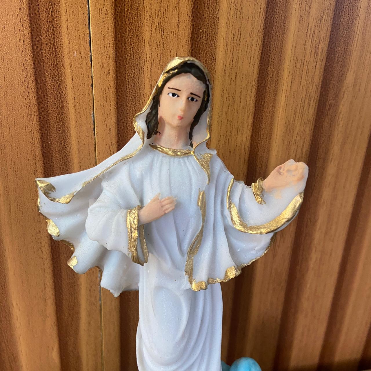 IMAGEM DE RESINA NACIONAL RAINHA DA PAZ 14CM (1 UNIDADE)