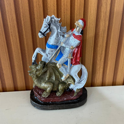 IMAGEM DE RESINA NACIONAL SÃO JORGE 15CM (1 UNIDADE)