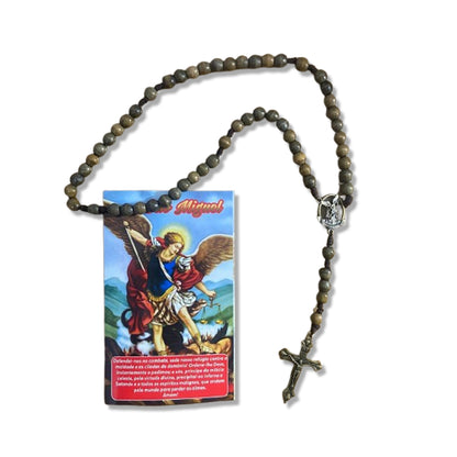 TERÇO DE MADEIRA ESPADA DE SÃO MIGUEL ARCANJO 8MM (1 UNIDADE)