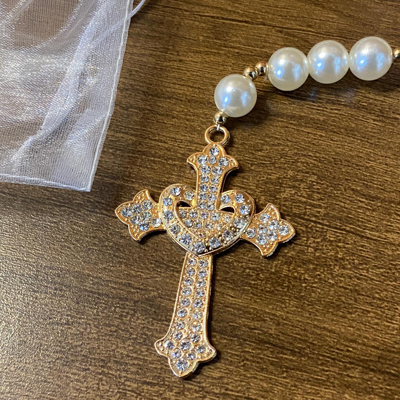 TERÇO DE NOIVA PÉROLA NOSSA SENHORA APARECIDA 14MM (1 UNIDADE)