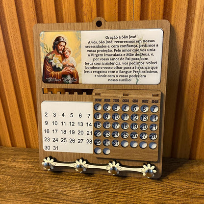 CALENDÁRIO INFINITO SÃO JOSÉ 18,5X15,5CM (1 UNIDADE)