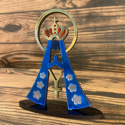 IMAGEM DE MESA MDF COM ACRÍLICO NOSSA SENHORA APARECIDA 16CM  (1 UNIDADE)