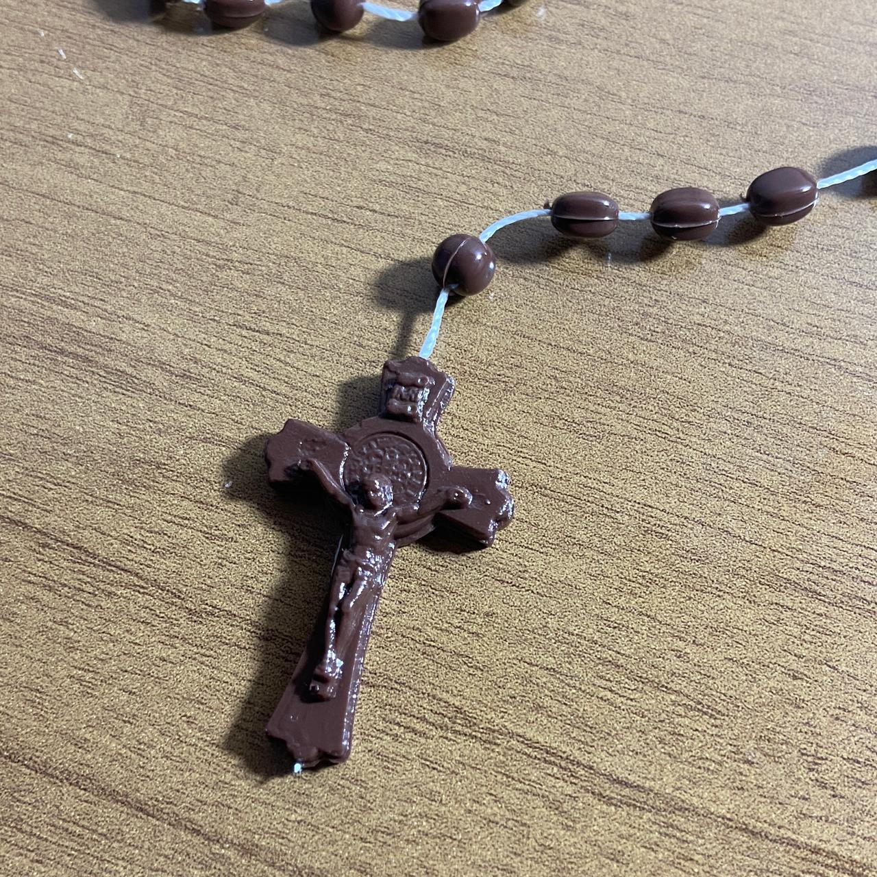 TERÇO ACRÍLICO G MARROM FOSCO 6MM (12 UNIDADES)