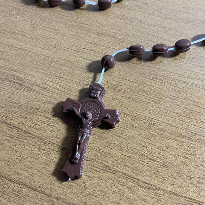 TERÇO ACRÍLICO G MARROM FOSCO 6MM (12 UNIDADES)