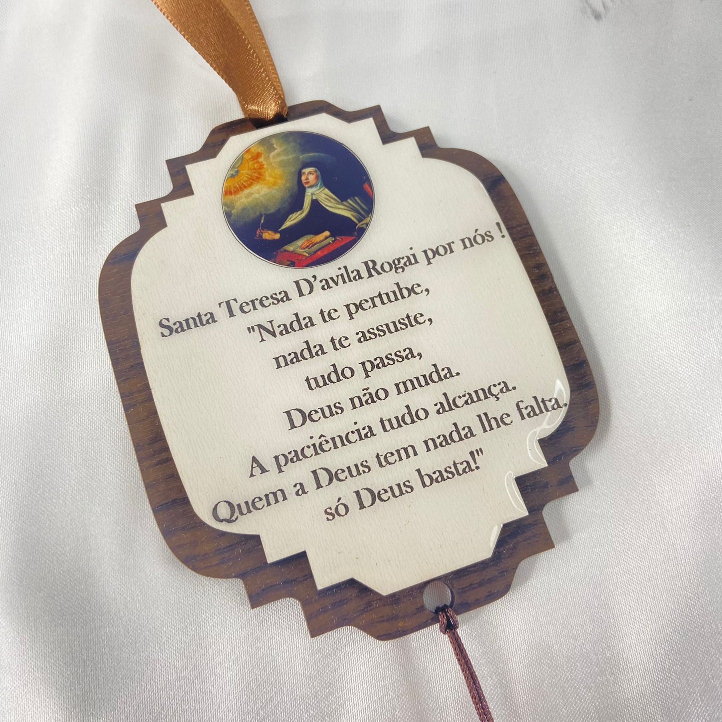 PÊNDULO MDF RESINADO SANTA TERESA D'AVILA (1 UNIDADE)