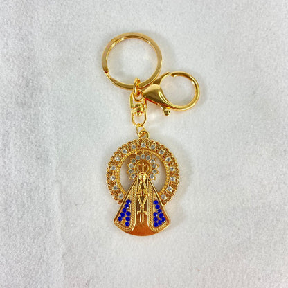 CHAVEIRO LUXO NOSSA SENHORA APARECIDA COM STRASS MOD2 (6 UNIDADES)