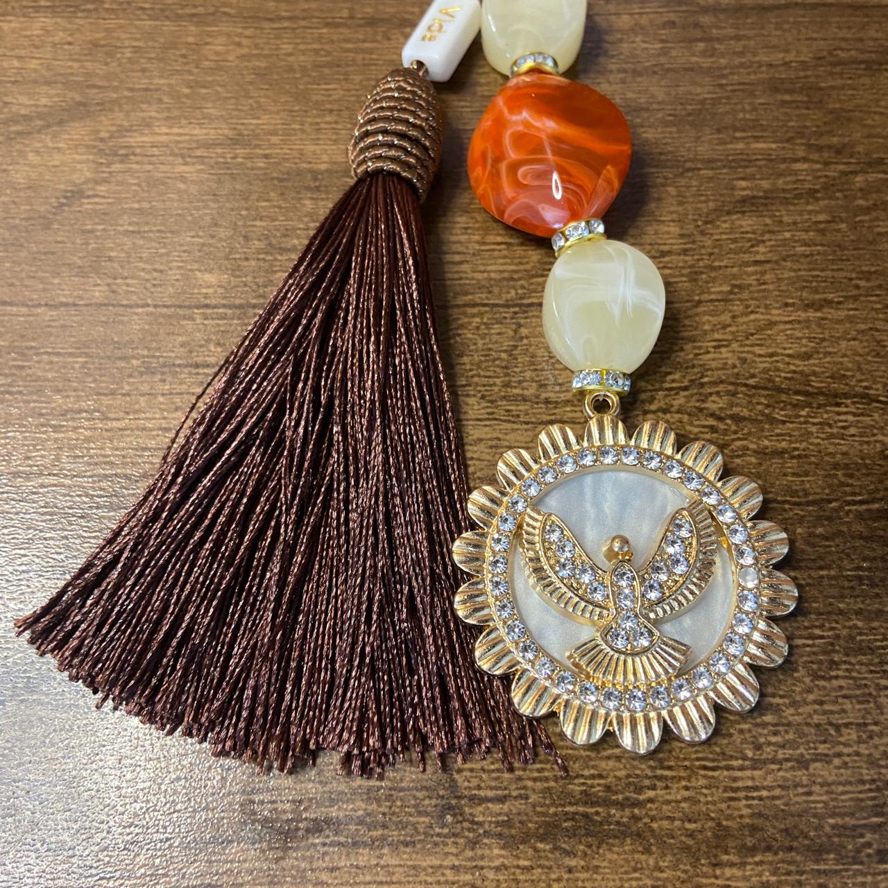 CHAVEIRO DE PEDRARIAS DIVINO ESPÍRITO SANTO COM STRASS MOD2 (1 UNIDADE)
