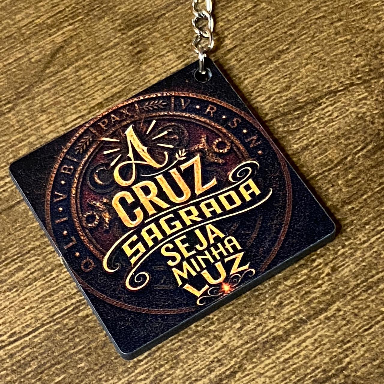 CHAVEIRO DE MDF A CRUZ SAGRADA ... (1 UNIDADE)