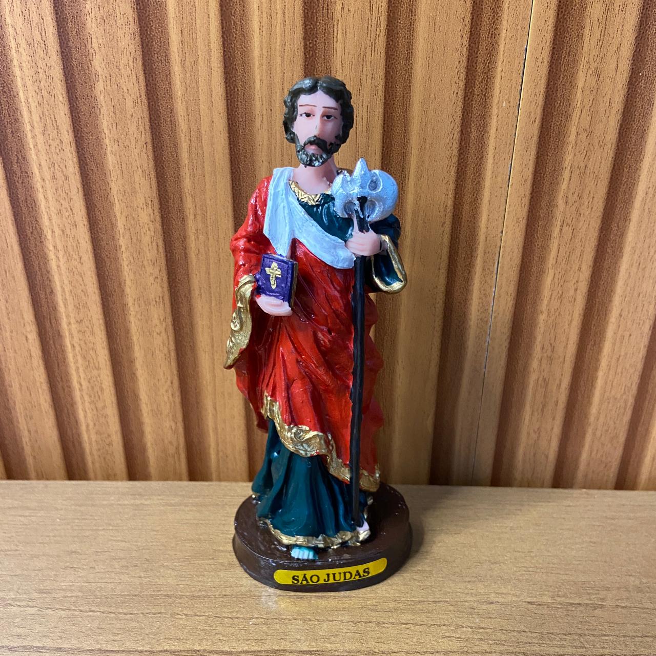 IMAGEM DE RESINA NACIONAL SÃO JUDAS 14CM (1 UNIDADE)