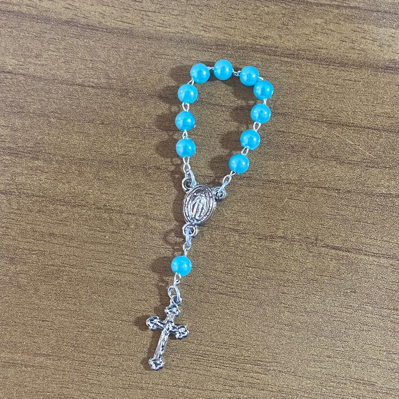 DEZENA DE DEDO PEROLA AZUL 6MM (12 UNIDADES)