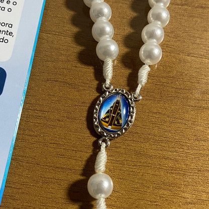 TERÇO PÉROLA NOSSA SENHORA APARECIDA 8MM (1 UNIDADE)