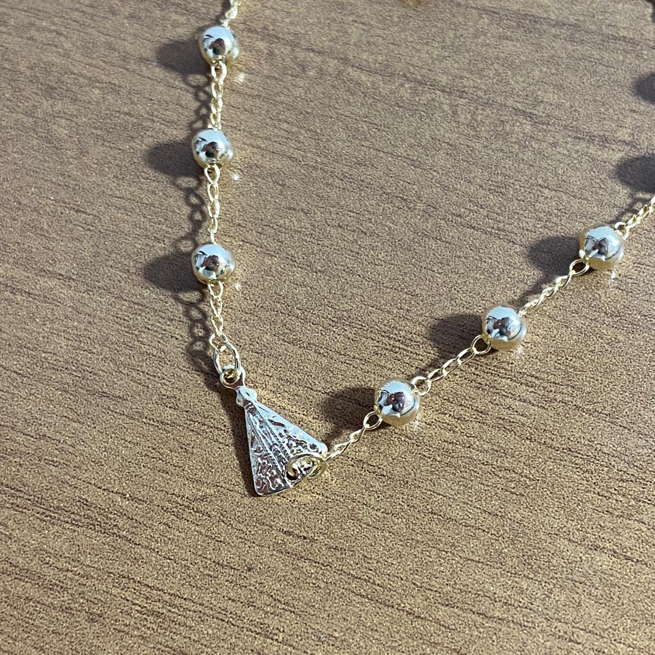 PULSEIRA DOURADA NOSSA SENHORA APARECIDA MOD2 (6 UNIDADES)