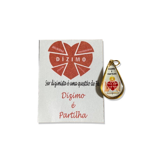 MEDALHA DUPLA FACE GOTA DÍZIMO  (12 UNIDADES)
