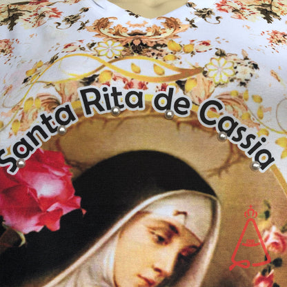 CAMISETA RELIGIOSA SANTA RITA DE CÁSSIA TAMANHO:GG (1 UNIDADE)