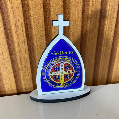 CAPELA MDF DESMONTÁVEL MEDALHA SÃO BENTO 11CM (1 UNIDADE)