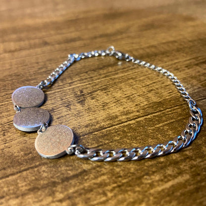 PULSEIRA INOX MEDALHA SÃO BENTO (3 UNIDADES)
