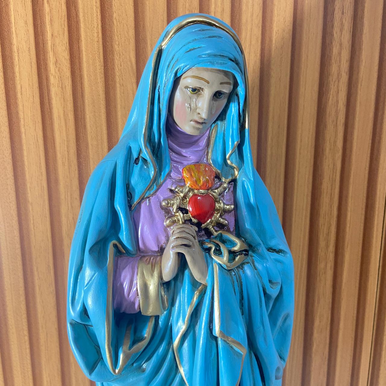 IMAGEM DE GESSO NOSSA SENHORA DAS DORES 43CM (1 UNIDADE)