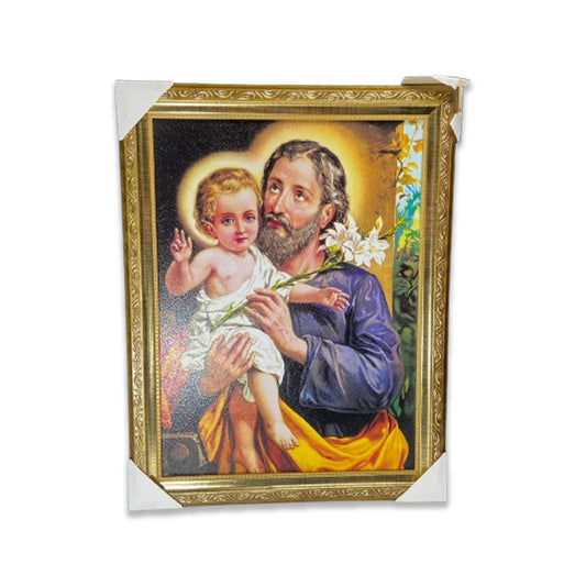 QUADRO COM MOLDURA RESINADO SÃO JOSÉ 45CMX35CM (1 UNIDADE)