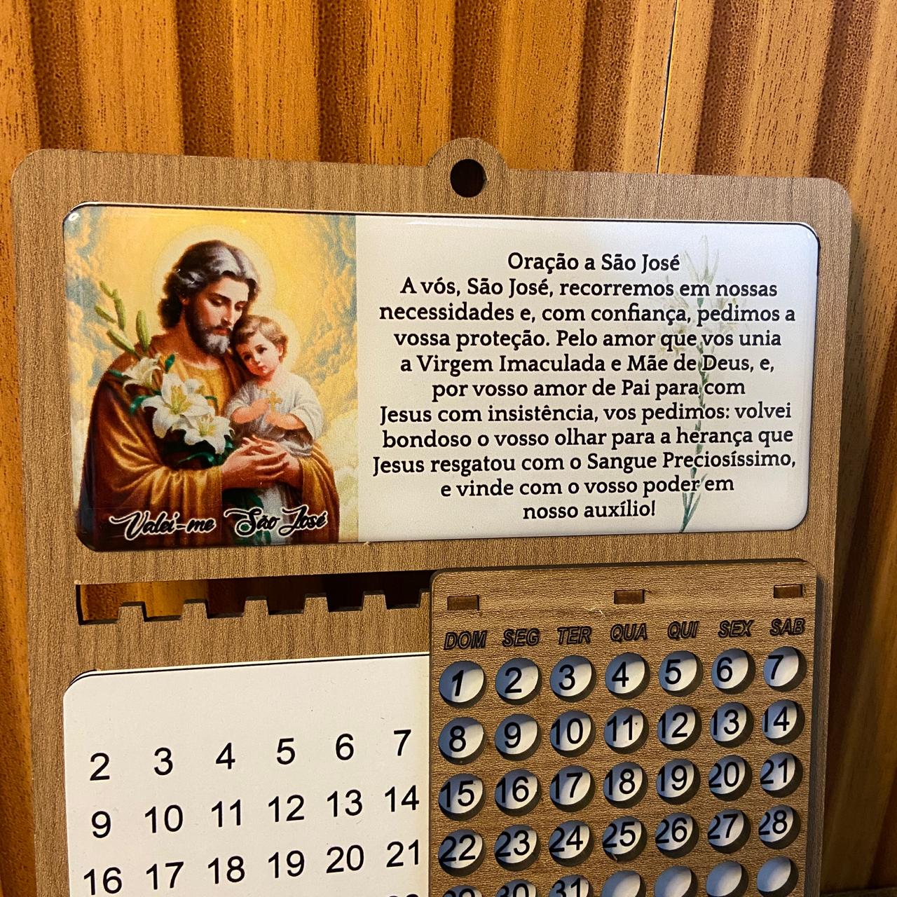 CALENDÁRIO INFINITO SÃO JOSÉ 18,5X15,5CM (1 UNIDADE)