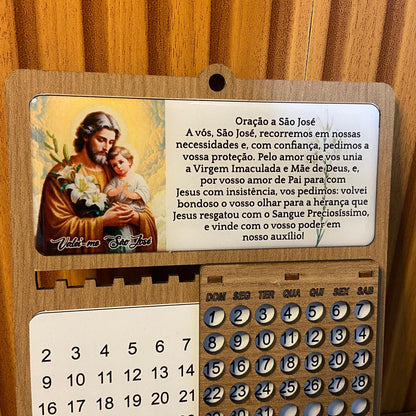 CALENDÁRIO INFINITO SÃO JOSÉ 18,5X15,5CM (1 UNIDADE)