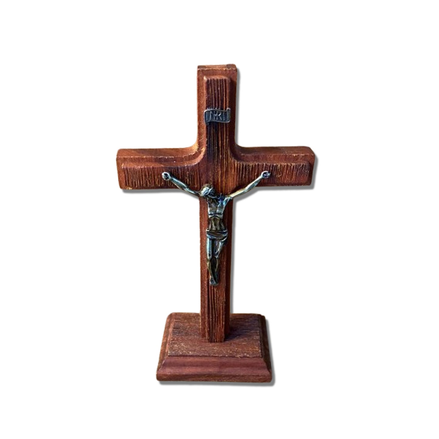 CRUCIFIXO MADEIRA DE MESA RISCADO 20,5CM (1 UNIDADE)
