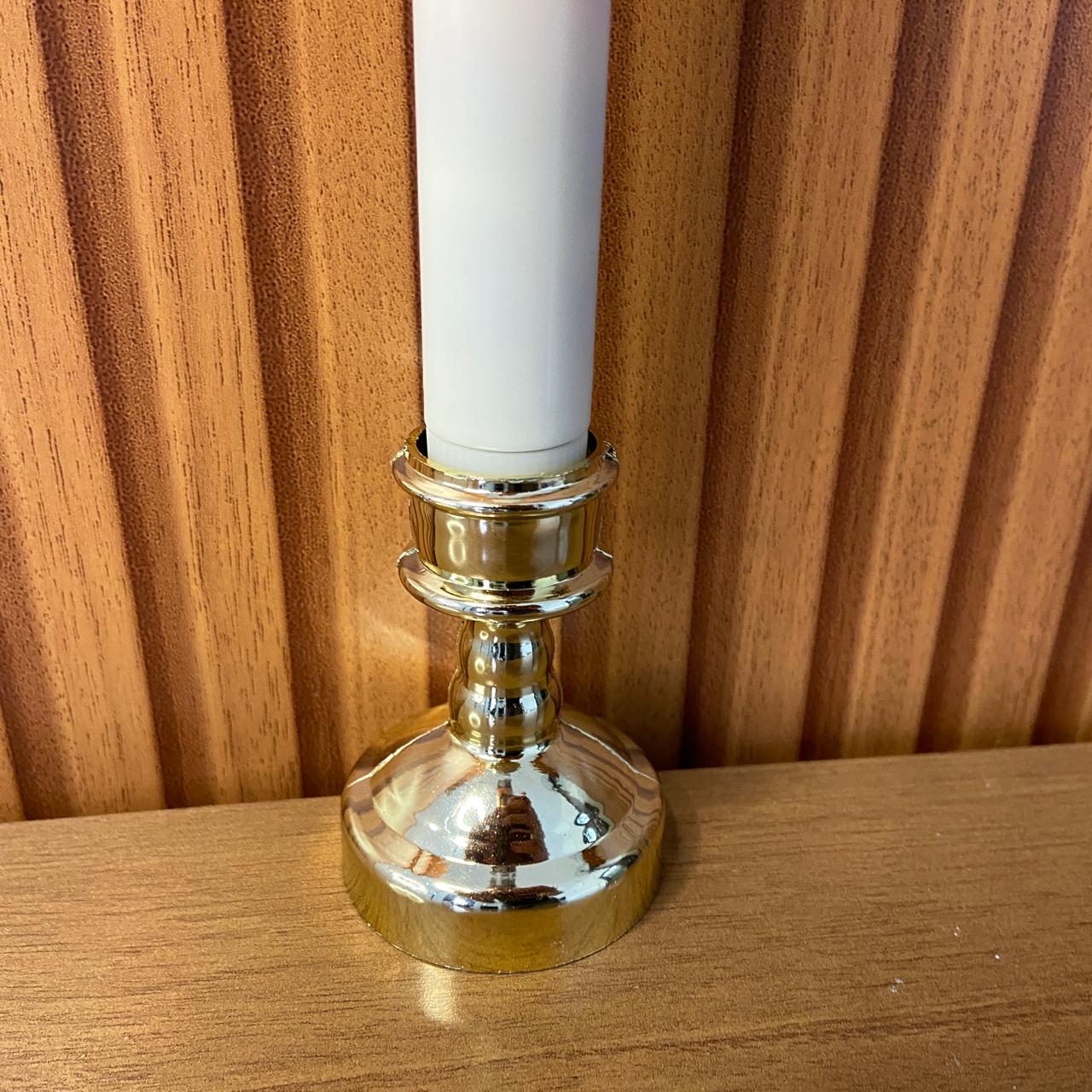 VELA ELETRÔNICA PALITO COM PEDESTAL NOSSA SENHORA APARECIDA 25CM (1 UNIDADE)
