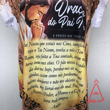 CAMISETA RELIGIOSA ORAÇÃO DO PAI NOSSO TAMANHO:GG (1 UNIDADE)