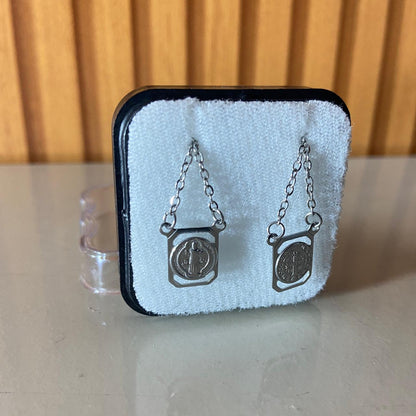 ESCAPULÁRIO INOX MEDALHA SÃO BENTO MOD4 (6 UNIDADES)