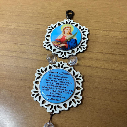 ADORNO DUPLO MINI CIRCULO SANTA LUZIA (1 UNIDADE)