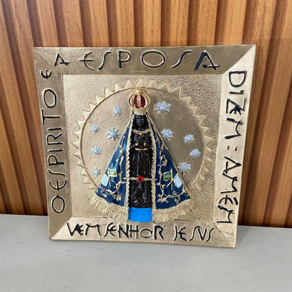 NICHO DE RESINA NACIONAL PAREDE NOSSA SEHORA APARECIDA 20X20CM (1 UNIDADE)