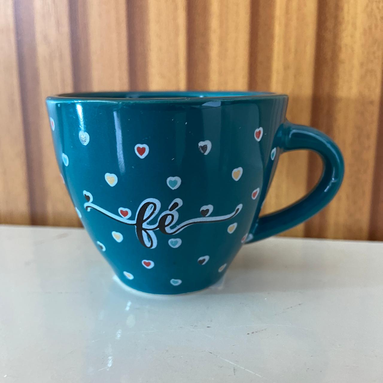 XÍCARA COQUINHO VERDE MOD2 FÉ (1 UNIDADE)