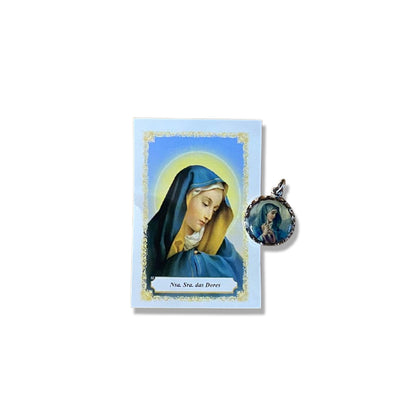 MEDALHA NÍQUEL RESINADA NOSSA SENHORA DAS DORES (6 UNIDADE)