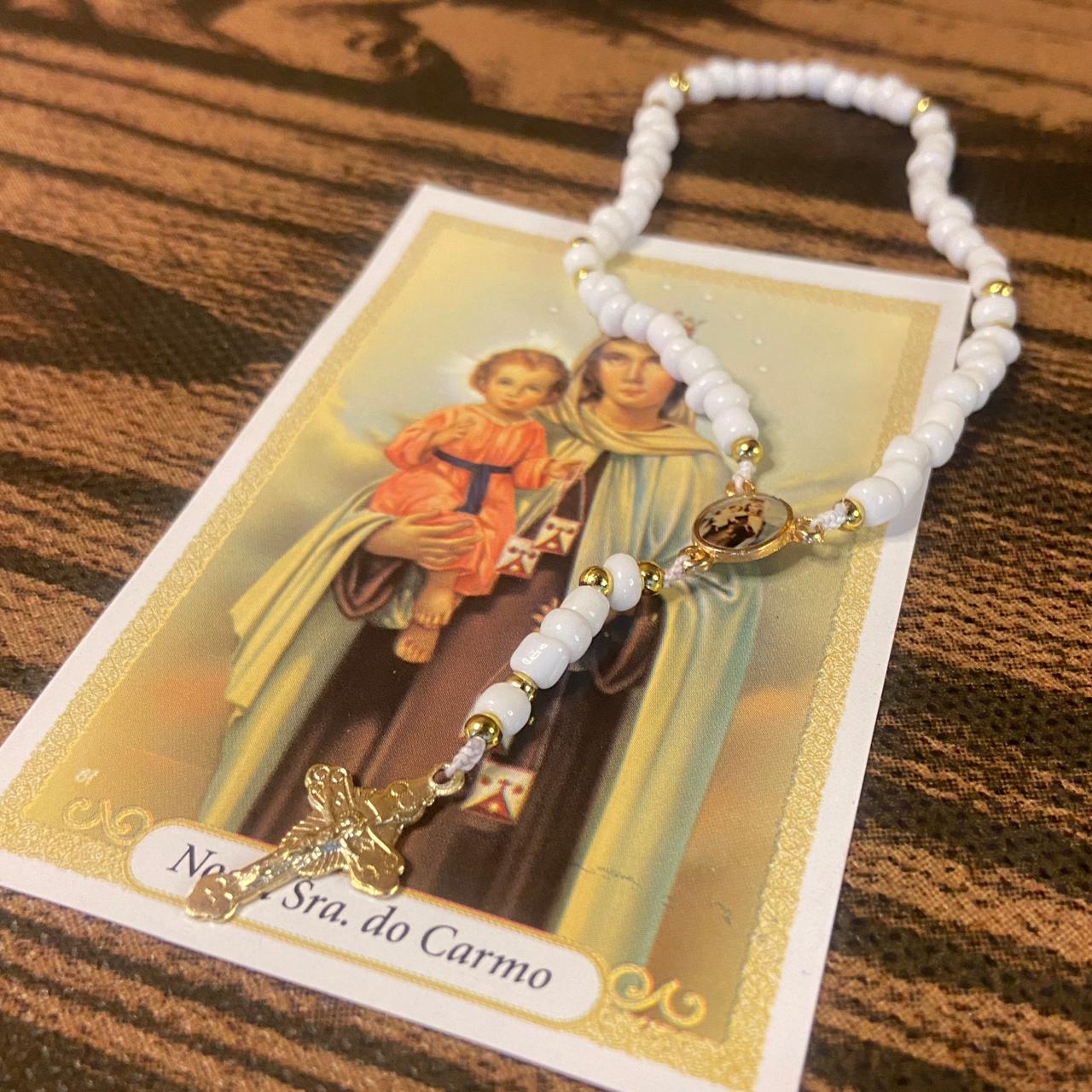 TERÇO MIÇANGA NOSSA SENHORA DO CARMO  4MM   (1UNIDADE)