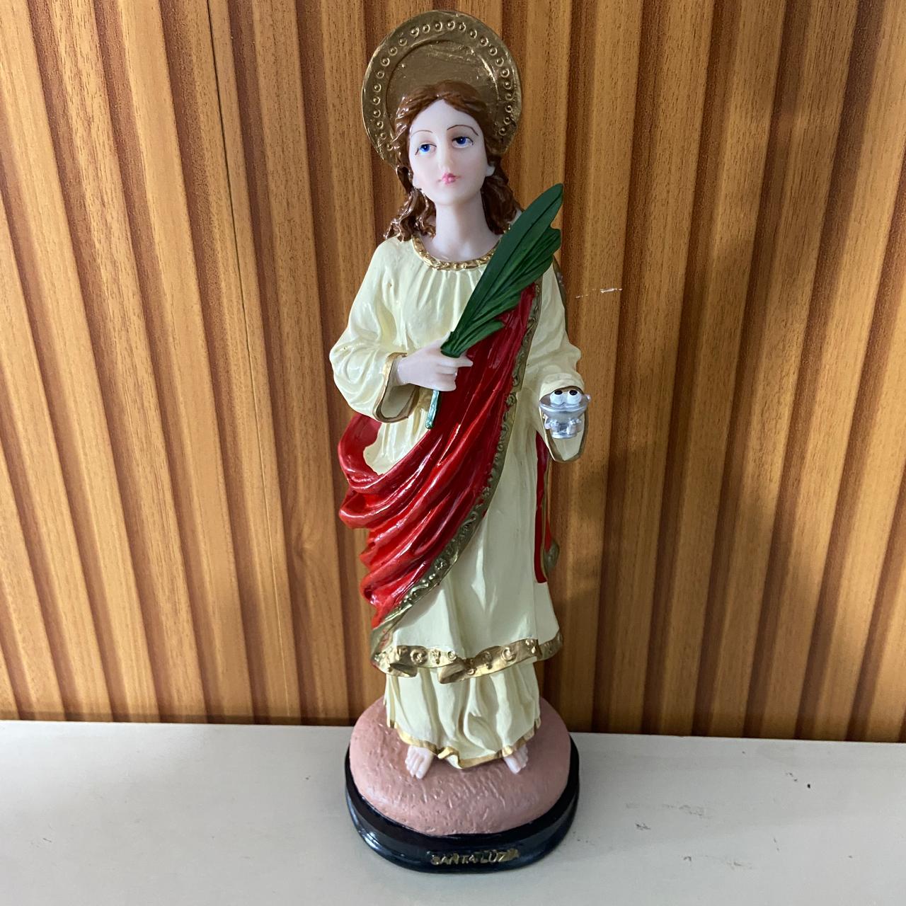 IMAGEM DE RESINA NACIONAL SANTA LUZIA MOD2 31CM  (1 UNIDADE)