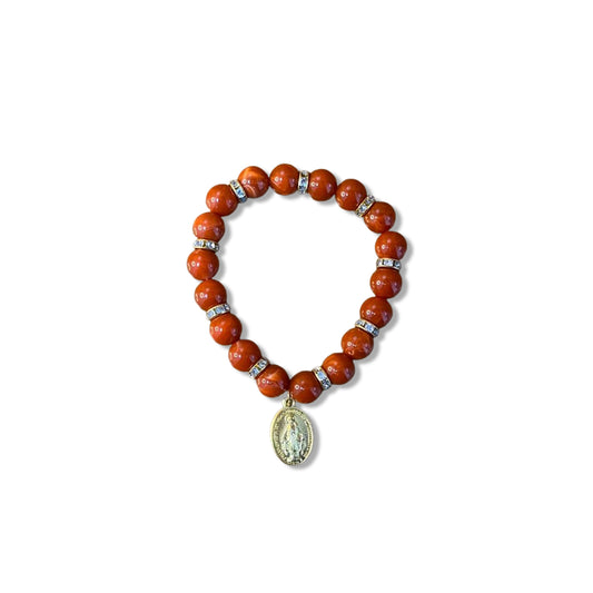 PULSEIRA PÉROLA NOSSA SENHORA DAS GRAÇAS 08MM MOD-2 (03 UNIDADES)